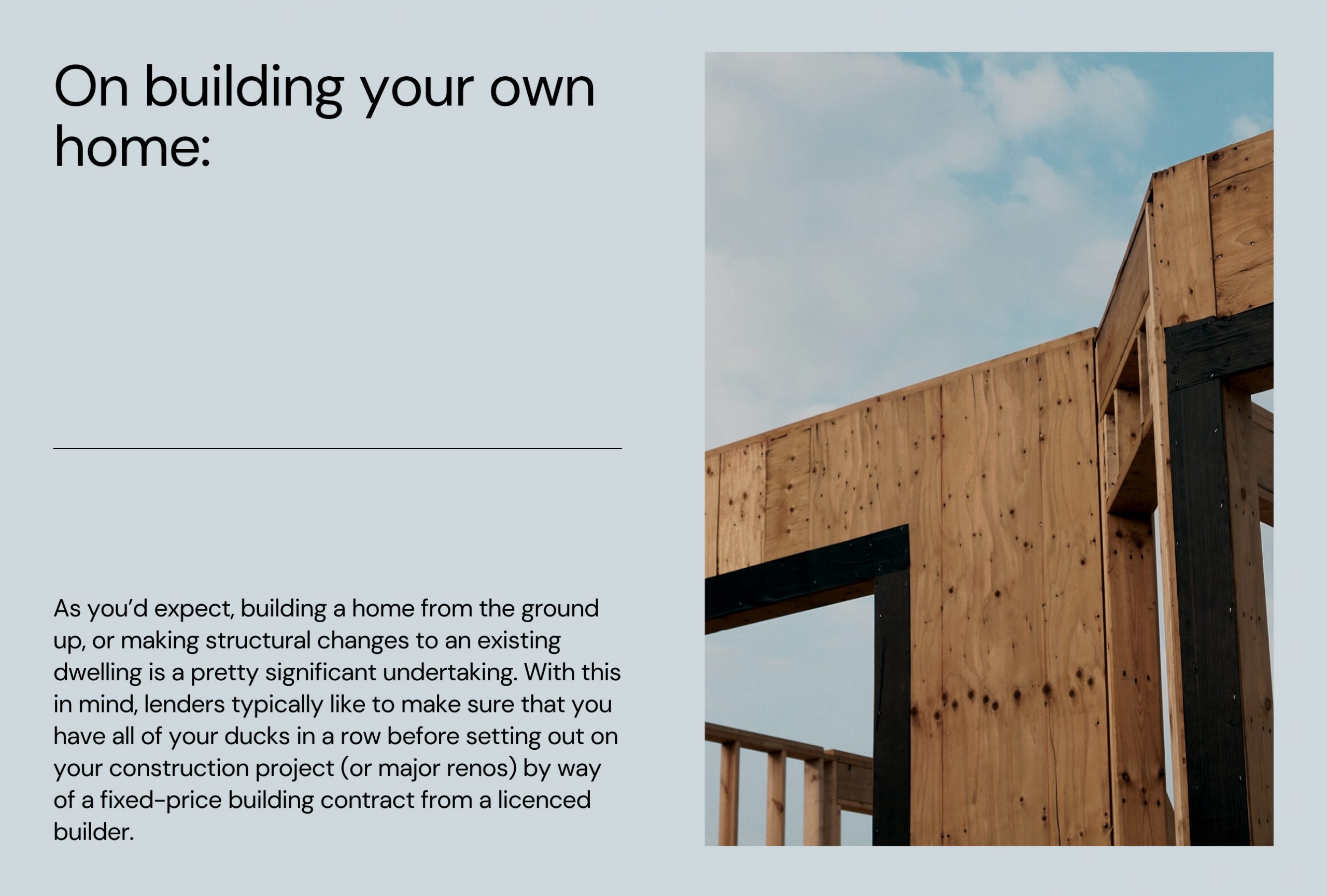 Building a home? Here's what to consider